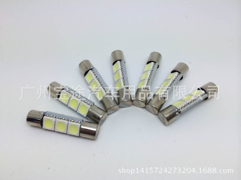 平頭雙尖T6-29mm 31mm 3SMD-5050化妝鏡燈/遮陽板燈/汽車室內燈工廠,批發,進口,代購