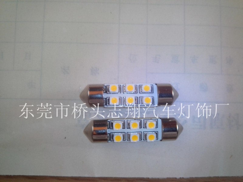 志翔供應36mm雙尖6SMD-3528汽車燈泡歡迎選購 LED室內車頂燈工廠,批發,進口,代購