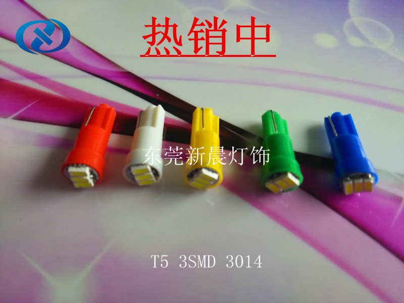 新晨廠價直銷高亮LED車燈 T5 3SMD 3014 LED機表燈 LED指示燈工廠,批發,進口,代購