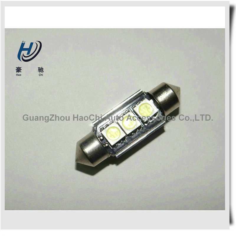 汽車超亮LED雙尖 3SMD-5050-36MM  canbus 寶馬專用帶散熱車頂燈工廠,批發,進口,代購