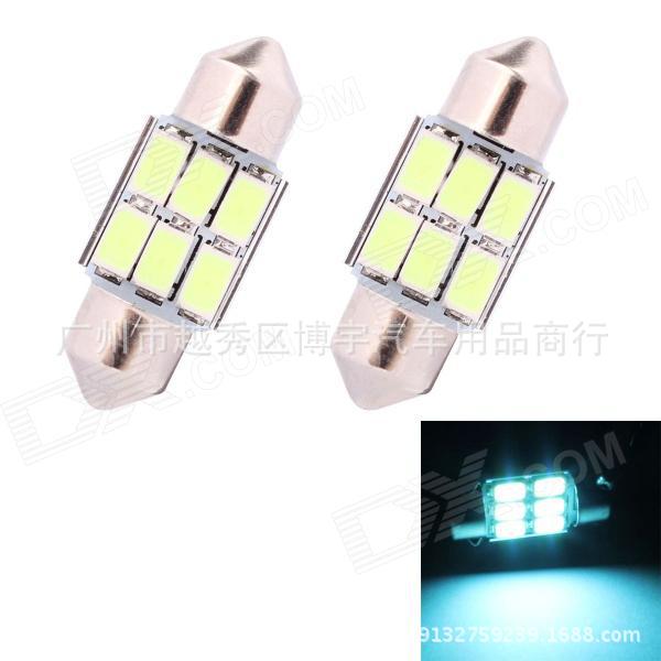 冰藍光雙尖31mm 5730/5630-6smd 6led閱讀燈後備箱燈車廂燈尾箱燈工廠,批發,進口,代購