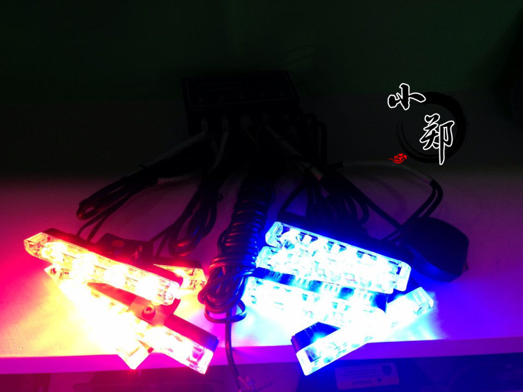 大功率4led 一拖八爆閃警示燈 32W汽車中網燈 開道警示工廠,批發,進口,代購