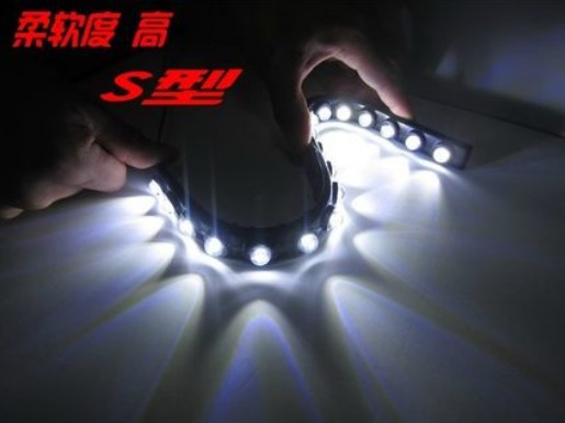 汽車高亮LED日行燈 可彎曲軟膠鷹眼日間行車燈超防水倒車燈裝飾燈工廠,批發,進口,代購