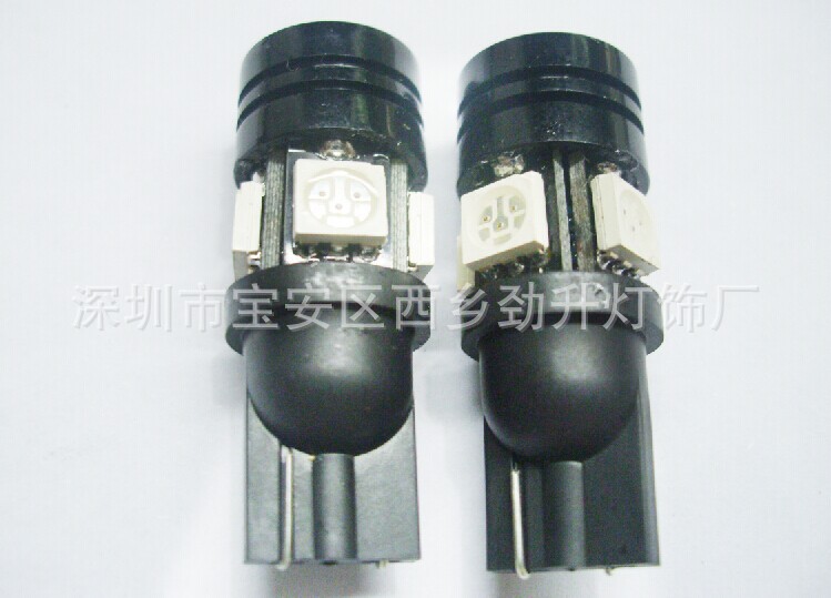 深圳工廠批發黑峰T10-4SMD+1W 帶透鏡 白紅黃藍光工廠,批發,進口,代購