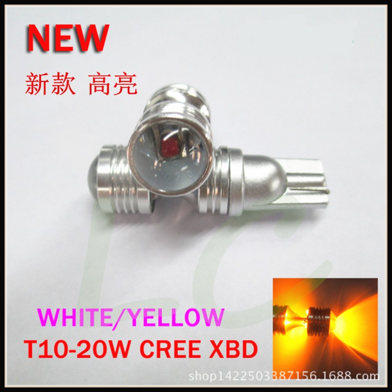 最新款高亮度T10 CREE燈珠 20W LED車頂燈 轉彎 倒車燈工廠,批發,進口,代購