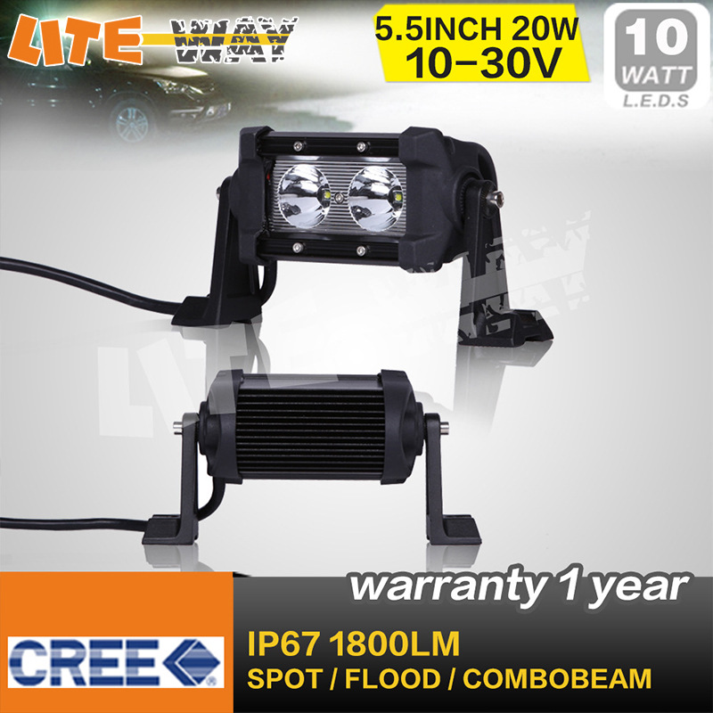 liteway廠傢直銷 5.5”20w CREE LED長條燈工程車燈 超強亮度工廠,批發,進口,代購