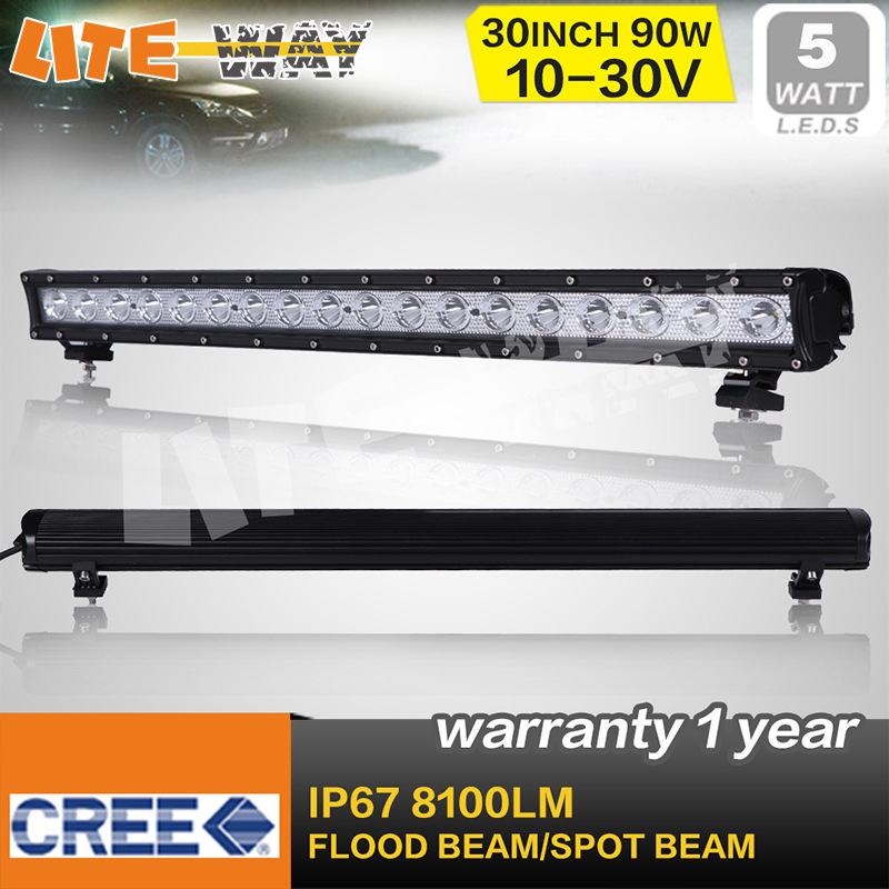 LED 90W 30寸CREE單排長條燈 越野車燈 改裝燈工廠,批發,進口,代購