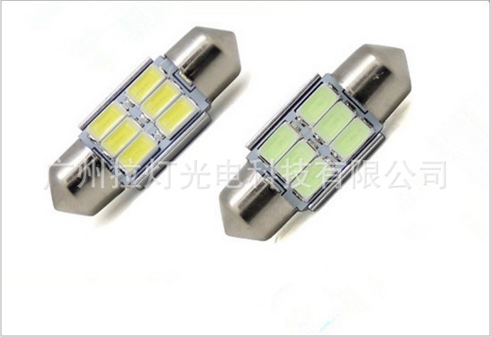 新品5630-6SMD -31MM 高亮LED閱讀燈 36/39 雙尖帶解碼 車頂燈工廠,批發,進口,代購