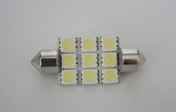 汽車LED雙尖 9SMD-31/36/39mm-5050 閱讀燈/車頂燈/後備箱燈工廠,批發,進口,代購