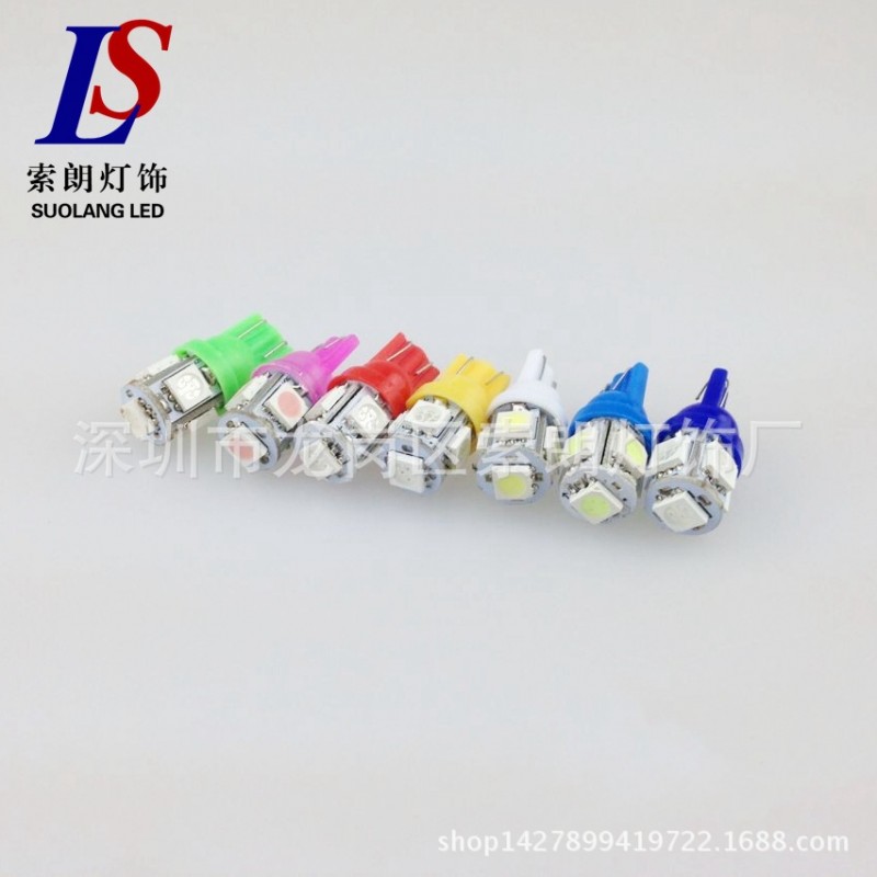 廠傢直銷T10 5SMD 5頭示寬燈/機表燈/閱讀燈/牌照燈 w5w 5s工廠,批發,進口,代購