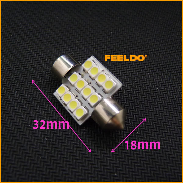 汽車LED閱讀燈 31毫米超白1210-12SMD LED雙尖圓頂燈泡  #2791工廠,批發,進口,代購