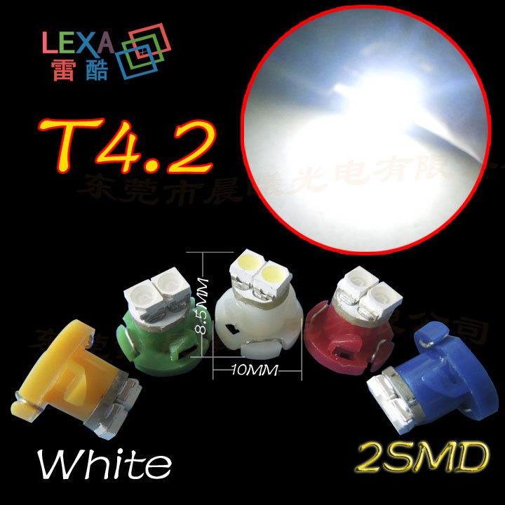 高品質T4.2 2SMD 3528 機表燈 T4.2 2燈 時鐘燈 空調麵板燈等工廠,批發,進口,代購