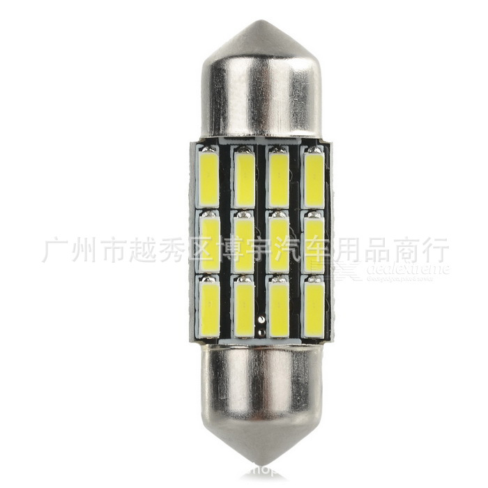 雙尖39mm 12smd 4014 12LED解碼閱讀燈後備箱燈車廂燈房燈尾箱燈工廠,批發,進口,代購