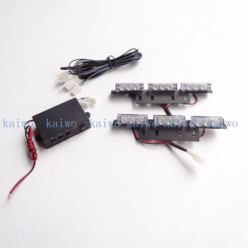 03026汽車 12V 中網 LED 車燈 一拖二 18LED 頻閃燈 爆閃燈工廠,批發,進口,代購