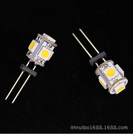 G4 5燈1W 15LM 5050 SMD 正白/暖白燈 LED 燈（直流12V）工廠,批發,進口,代購