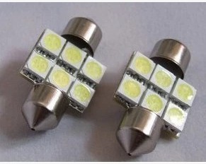 汽車LED雙尖 6SMD-31mm-5050 閱讀燈車頂燈牌照燈後備箱燈工廠,批發,進口,代購