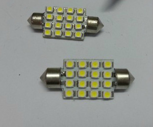 雙尖led閱讀燈 16SMD-39MM-1210閱讀燈/車頂燈/牌照燈/後備箱燈工廠,批發,進口,代購