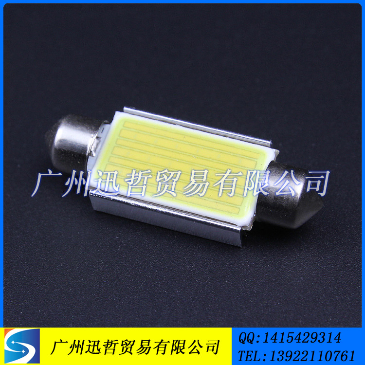 新品批發 42mm-COB-18芯 LED雙尖燈改裝C5W C8W大功率高亮白色工廠,批發,進口,代購