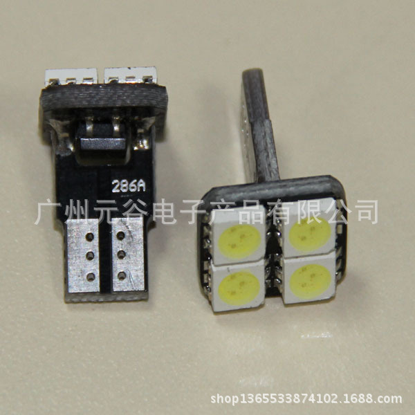 汽車LED T10 4SMD 帶解碼 示寬燈 車頂燈 閱讀燈 室內燈 後備箱燈工廠,批發,進口,代購