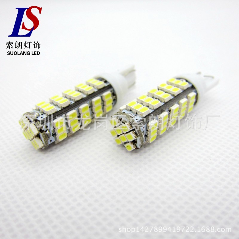 led汽車閱讀燈T10 68SMD 1206 示寬燈/機表燈/工作燈/閱讀工廠,批發,進口,代購