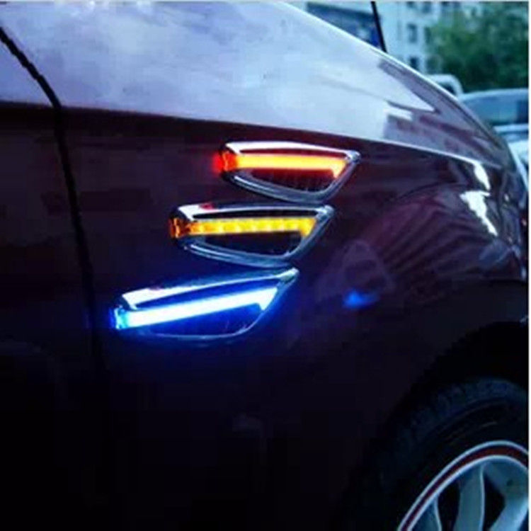 批發汽車燈光改裝 暗夜刀鋒側轉向燈/裝飾燈 葉子板LED車燈一對價工廠,批發,進口,代購