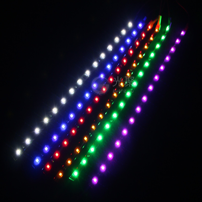 汽車LED貼片3528燈帶12V 15SMD柔性軟燈條 裝飾燈條30cm-1210燈帶工廠,批發,進口,代購
