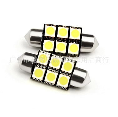 雙尖5050 6smd6燈6LED閱讀燈車門燈牌照燈解碼車廂燈31mm36mm39mm工廠,批發,進口,代購