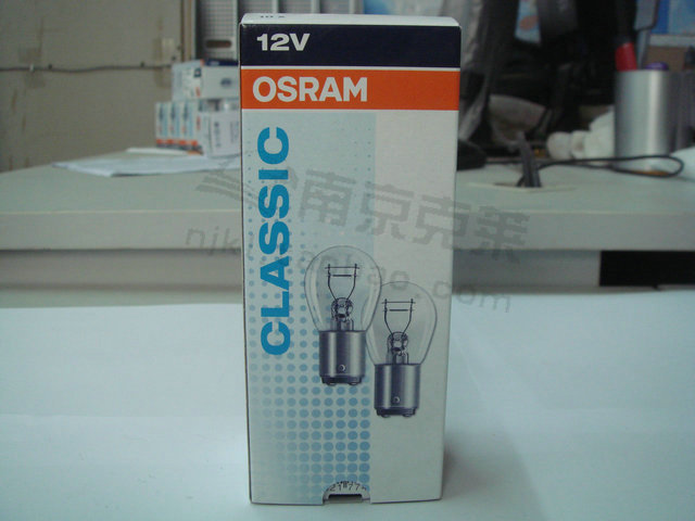 正品OSRAM歐司朗 7528 雙絲高低腳燈泡 剎車燈泡 12v p21/5w工廠,批發,進口,代購