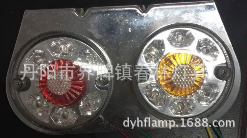 新款貨車七彩邊燈 外貿掛車車燈 紅黃拖車燈具批發工廠,批發,進口,代購