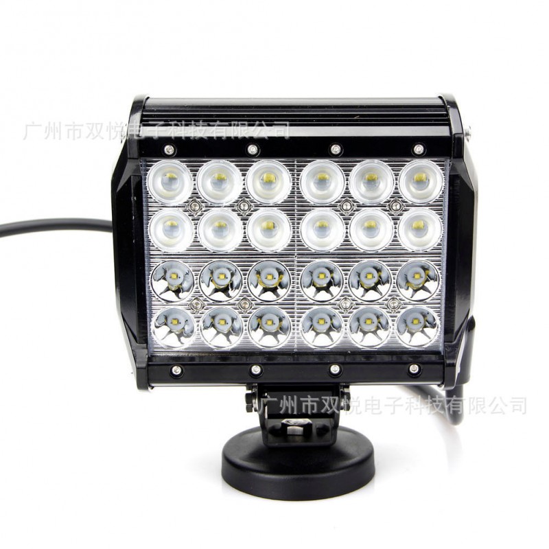 廠傢直銷LED 72W LED工作燈 四排LED越野車燈 射燈車頂燈工廠,批發,進口,代購