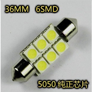 廠傢供應LED雙尖 6SMD-36mm-5050 閱讀燈/車頂燈/牌照燈/後備箱燈工廠,批發,進口,代購