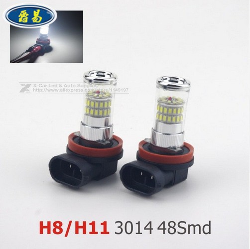 外貿熱銷 新款大功率H8 H11 3014 48SMD 汽車防霧燈LED CANBUS工廠,批發,進口,代購