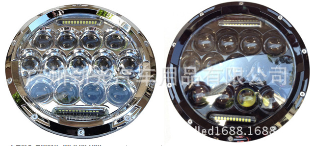 供應75w 13PCS*5W PHILIP LED 可調光1500Lm JEEP汽車牧馬大燈工廠,批發,進口,代購