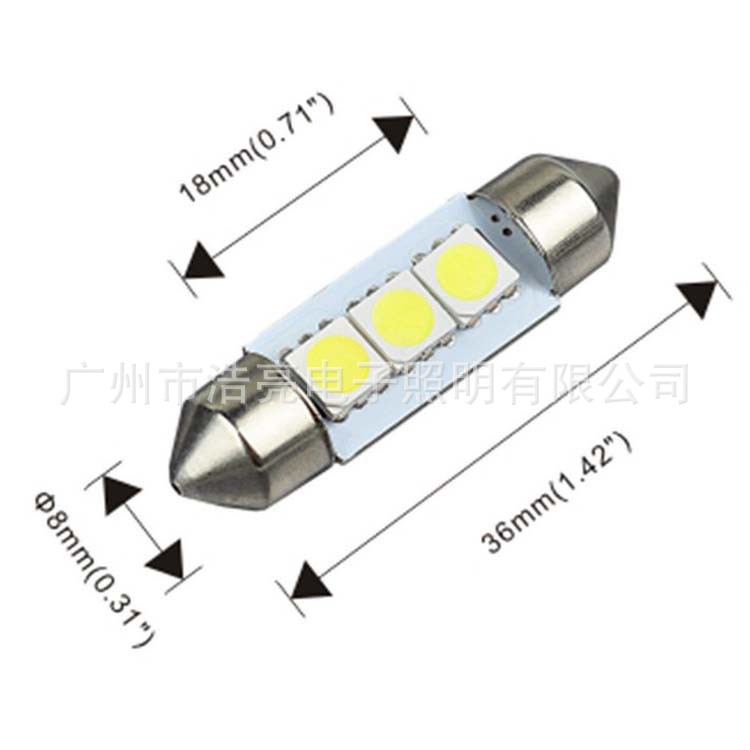 廠傢直銷汽車LED燈燈 雙尖-3SMD- 5050-31MM 閱讀燈工廠,批發,進口,代購