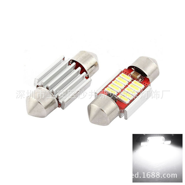 工廠直銷 解碼雙尖Canbus 31MM 4014 12smd LED車頂燈 牌照燈工廠,批發,進口,代購