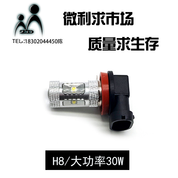 生產30W汽車LED燈 H8 CREE XBD 30W LED大功率霧燈 外貿熱銷車燈工廠,批發,進口,代購