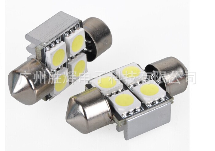 CANBUS解碼檢測燈/雙尖5050-4SMD-31MM帶散熱鋁件 閱讀燈 車頂燈工廠,批發,進口,代購