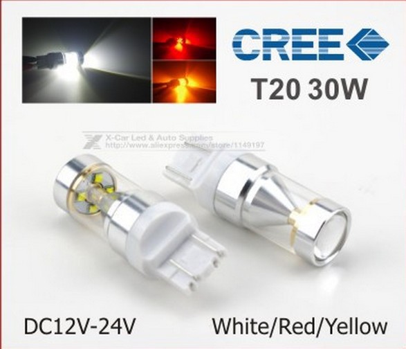 高亮cree燈泡T20-7440-7443-CREE-6SMD 30w倒車燈/剎車燈/轉向燈工廠,批發,進口,代購