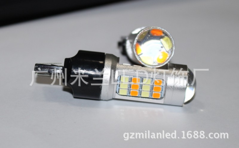 轉向燈T20 -7443-42SMD-2835 剎車燈 2835 雙色燈 白色+黃色工廠,批發,進口,代購