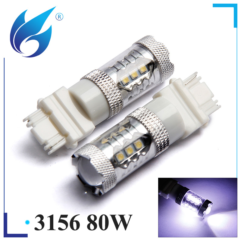 汽車霧燈流氓倒車燈3156 CREE 80W 高亮LED尾燈大功率轉向燈P27W工廠,批發,進口,代購