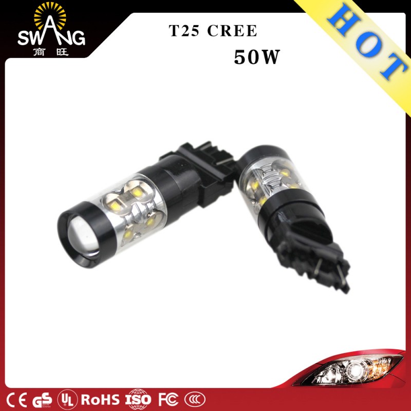 汽車LED大功率 CREE 50W T25 倒車燈 3157 3156 剎車燈 車燈工廠,批發,進口,代購