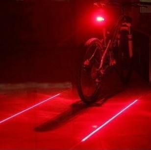 自行車激光尾燈山地車5LED尾燈騎行尾燈安全平行激光線 7模式批發・進口・工廠・代買・代購