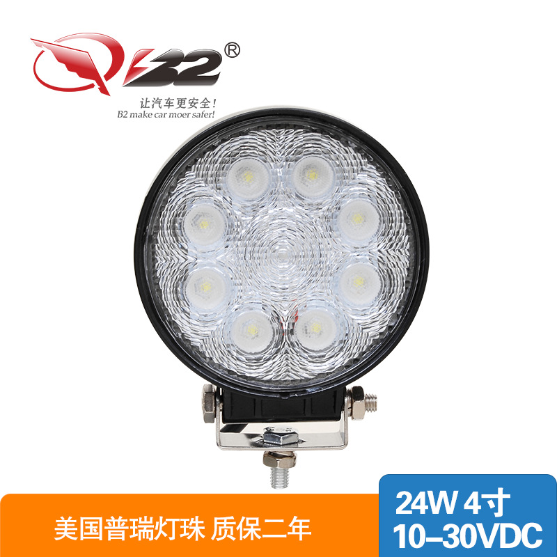 工廠直銷24W led工作燈 24W越野車燈 叉車工程燈 LED挖機車燈工廠,批發,進口,代購