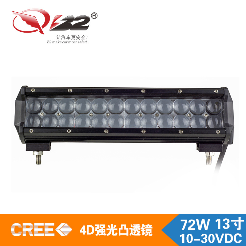 72w led長條燈 LED工程燈 越野車頂燈 4D凸透鏡強光射燈 led車燈工廠,批發,進口,代購