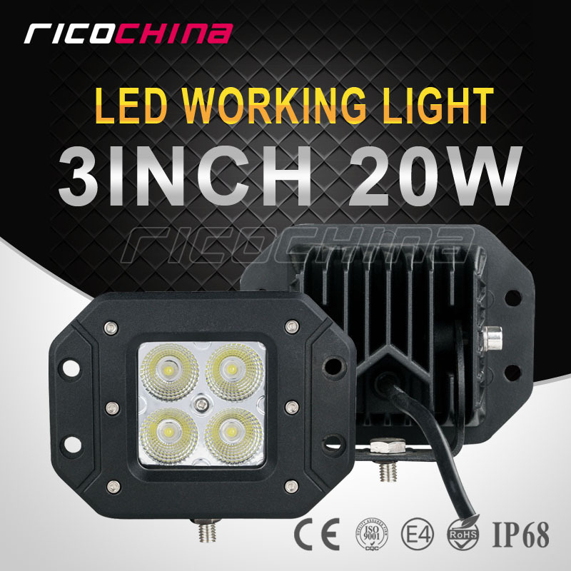 20W LED工作燈 方形 越野 叉車 改裝 探照燈工廠,批發,進口,代購