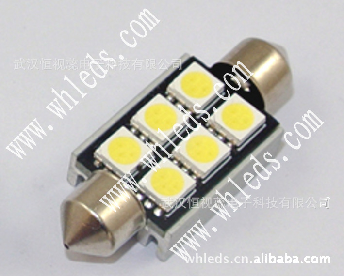 LED燈 雙尖211 5050 6SMD 39mm，帶散熱片，牌照燈，尾燈，機表燈工廠,批發,進口,代購