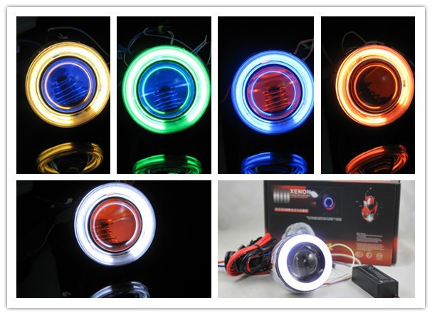 摩托車透鏡2寸天使惡摩眼 12V直流35W氙氣大燈配安定器工廠,批發,進口,代購