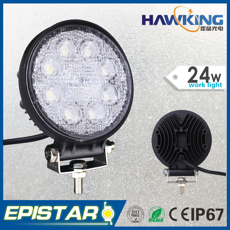 24W LED工作燈 汽車探照燈 led越野車燈 船燈WL-HK-B工廠,批發,進口,代購