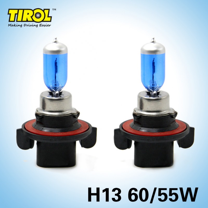 TIROL汽車前大燈燈泡鹵素汽車燈泡H13 60/55W藍泡（一對）工廠,批發,進口,代購