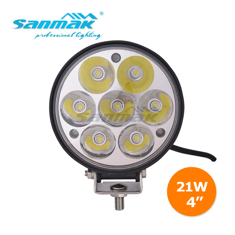 LED貨車燈 大燈前照燈 24v卡車倒車霧燈黃白光 4寸圓小太陽貨車燈工廠,批發,進口,代購